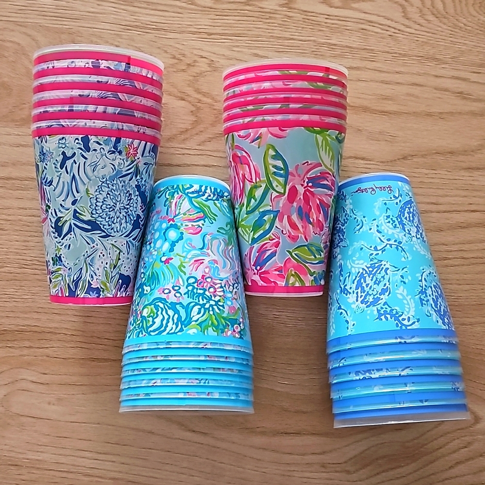 4 Sets of Lilly Pulitzer Pool Cups